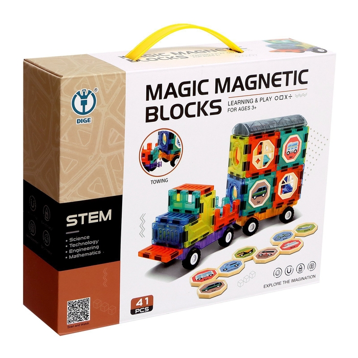 Конструктор магнитный &laquo;Грузовик&raquo;, 41 деталь