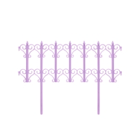 Ограждение декоративное, 25 &times; 180 см, 5 секций, пластик, сиреневое &laquo;Классика&raquo;