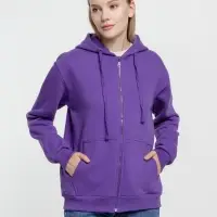 Толстовка на молнии с капюшоном Siverga Heavy 2.0, фиолетовая, размер 4XL