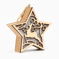 Ёлочная игрушка новогодняя &laquo;Олень&raquo;, на Новый год, 11,5 х 11 см