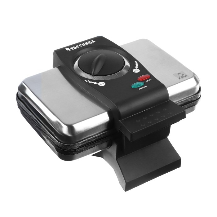 Вафельница электрическая Вафельница электрическая "Чудесница" ЭВ-2Ч, 1000 Вт, орешки, тефлоновое покрытие, чёрная