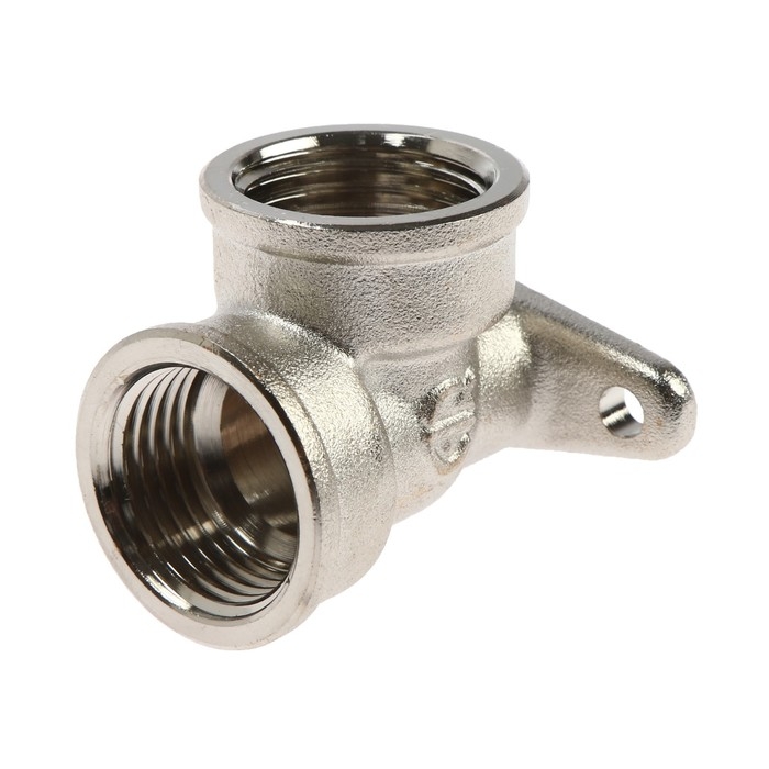 Уголок AQUALINK, 1/2 Уголок AQUALINK, 1/2", внутренняя резьба, с настенным креплением, никелированная латунь