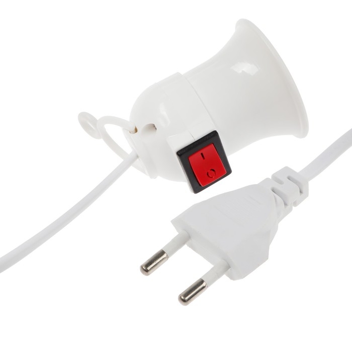 Светильник с выключателем, под лампу, Е27, провод 5 м, белый Светильник с выключателем, под лампу, Е27, провод 5 м, белый