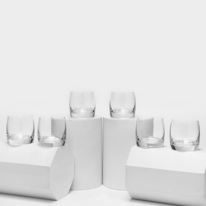 Набор стаканов для виски &laquo;Идеал&raquo;, 6 шт, 230 мл, хрустальное стекло