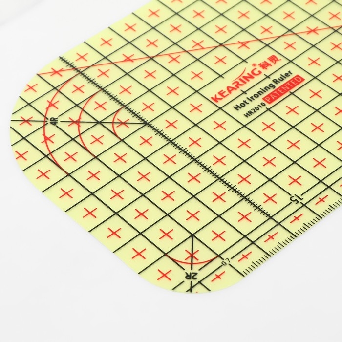 Лекало портновское метрическое, жаропрочное, 20 × 10 см, цвет жёлтый Лекало портновское метрическое, жаропрочное, 20 × 10 см, цвет жёлтый