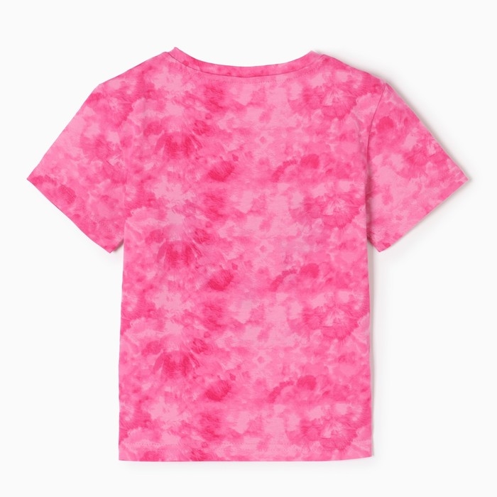 Футболка для девочки "Marie", Коты аристократы, &laquo;Тай-дай&raquo;, рост 98-104 см, цвет розовый