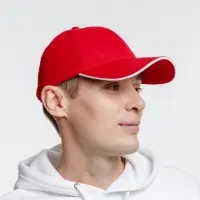 Бейсболка Spiker, красная с белым