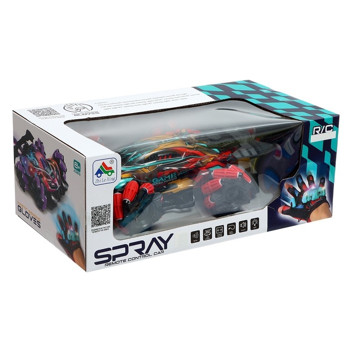 Машина радиоуправляемая &laquo;Гоночная&raquo;, работает от аккумулятора, эффект дыма, световые эффекты, цвет красный