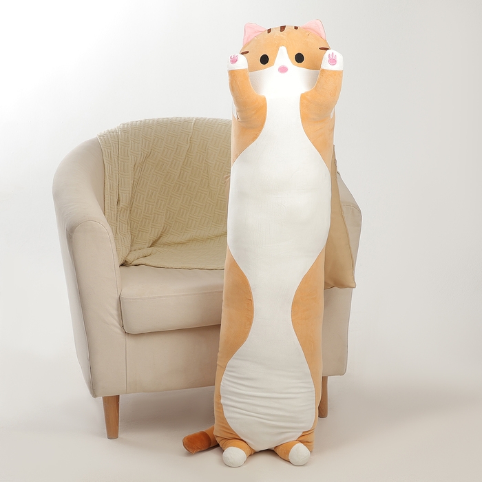 Мягкая игрушка-подушка &laquo;Котик&raquo;, 130 см, цвет рыжий