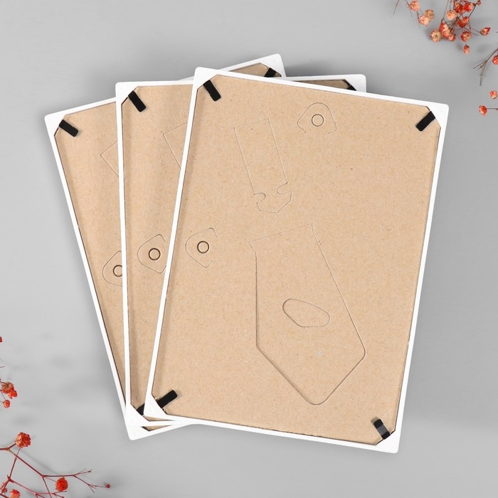 Набор фоторамок пластик L-3 10х15 см ( 3 шт.), белый Набор фоторамок пластик L-3 10х15 см ( 3 шт.), белый