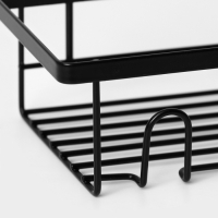 Полка для ванной прямая, 33×12×9 см, цвет черный Полка для ванной прямая, 33×12×9 см, цвет черный