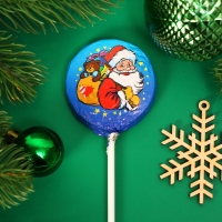 Новый год. Шоколадная фигурка Медаль на палочке " С Новый годом!", МИКС, 18 г