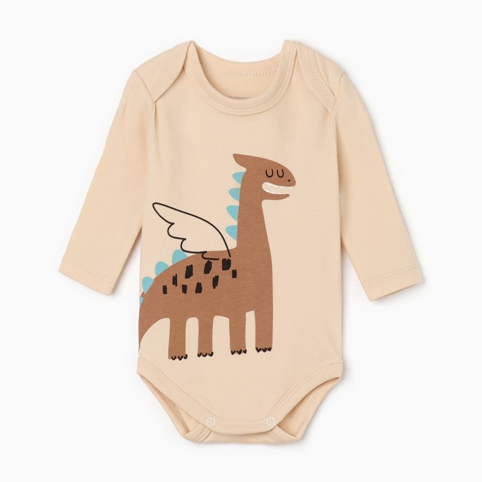 Боди Крошка Я "Дракоша", рост 74-80 см, бежевый