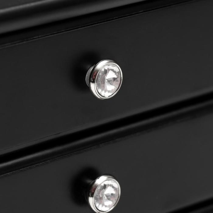 Шкатулка для украшений &laquo;Комод с 2 ящиками&raquo;, дерево, чёрный, 21.5&times;14.5&times;16 см