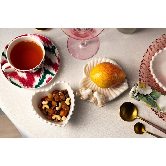 Соусник фарфоровый Magistro &laquo;Сердце&raquo;, 260 мл, d=11,5, цвет белый