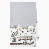 Новый год.Дорожка Этель "Зимняя деревушка" 30х70 см, 100% хл, саржа 190 г/м2