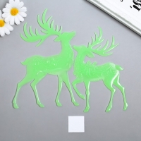 Наклейка фосфорная "Олени" с клеевыми подушечками набор 2 шт МИКС 29,5х25 см Наклейка фосфорная "Олени" с клеевыми подушечками набор 2 шт МИКС 29,5х25 см