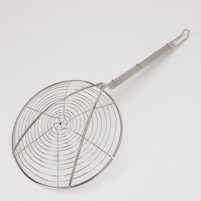 Шумовка для фритюра из нержавеющей стали, 54×23 см, толщина 3 мм, 201 марка стали Шумовка для фритюра из нержавеющей стали, 54×23 см, толщина 3 мм, 201 марка стали