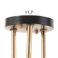 Люстра "Гардера" 6х60Вт Е27 Коричневый, золото 70,5х32,5х21см Люстра "Гардера" 6х60Вт Е27 Коричневый, золото 70,5х32,5х21см