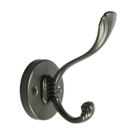 Крючок мебельный CAPPIO GRACE, двухрожковый, графит Крючок мебельный CAPPIO GRACE, двухрожковый, графит