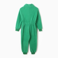 Комбинезон флисовый, цвет зелёный, рост 104-110 см