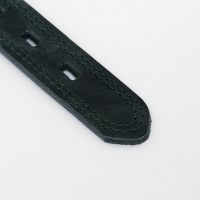 Ошейник кожанный двухслойный 3 см, ОШ 35-47 см, изумрудный Ошейник кожанный двухслойный 3 см, ОШ 35-47 см, изумрудный