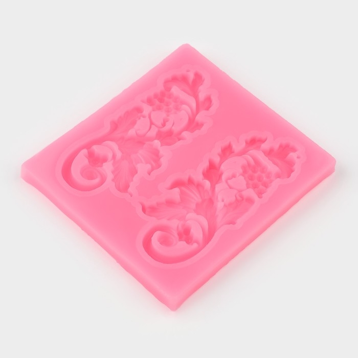 Молд &laquo;Листья винограда&raquo;, силикон, 7,7&times;7 см, цвет розовый