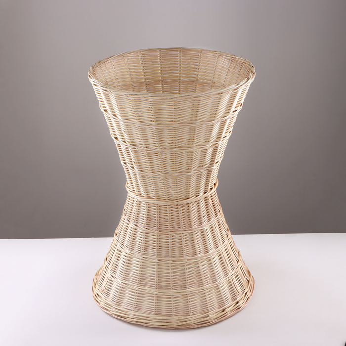 Корзина торговая &laquo;Часы&raquo;, Dниз:53 см, Dдно фанера:30 см, Dверх:57 см, H=40/80 см, лоза