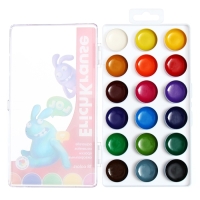 Акварель 18 цветов, ErichKrause Jolly Friends, без кисти, пластиковая коробка, еврподвес