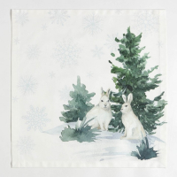 Набор новогодних салфеток Этель &laquo;Forest animals&raquo;, 40х40см - 4 шт, хлопок, саржа