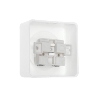 Розетка "Элект" РС 16-016, 16 А, 250 В, одноместная, открытая, без з/к, белая