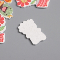 Декор для творчества дерево "Весёлые растения в горшочках" набор 10 шт 2,7х1,5 см Декор для творчества дерево "Весёлые растения в горшочках" набор 10 шт 2,7х1,5 см