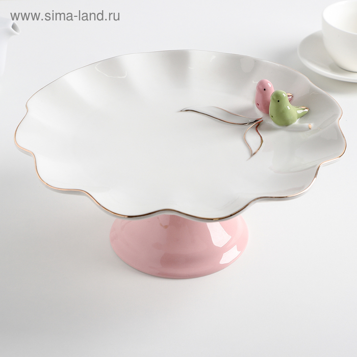 Подставка для десертов керамическая «Колибри», d=25 см Подставка для десертов керамическая «Колибри», d=25 см