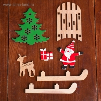 Декор &laquo;Дед мороз с оленем на санях&raquo;