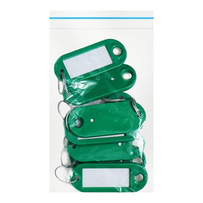 Набор брелоков для ключей, 10 штук, 53 мм, цвет зеленый Набор брелоков для ключей, 10 штук, 53 мм, цвет зеленый