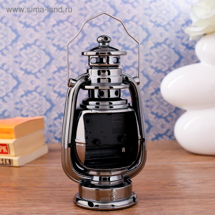 Часы - будильник настольные Часы - будильник настольные "Керосинка", дискретный ход, циферблат d-6 см, 9 х 21 см, АА