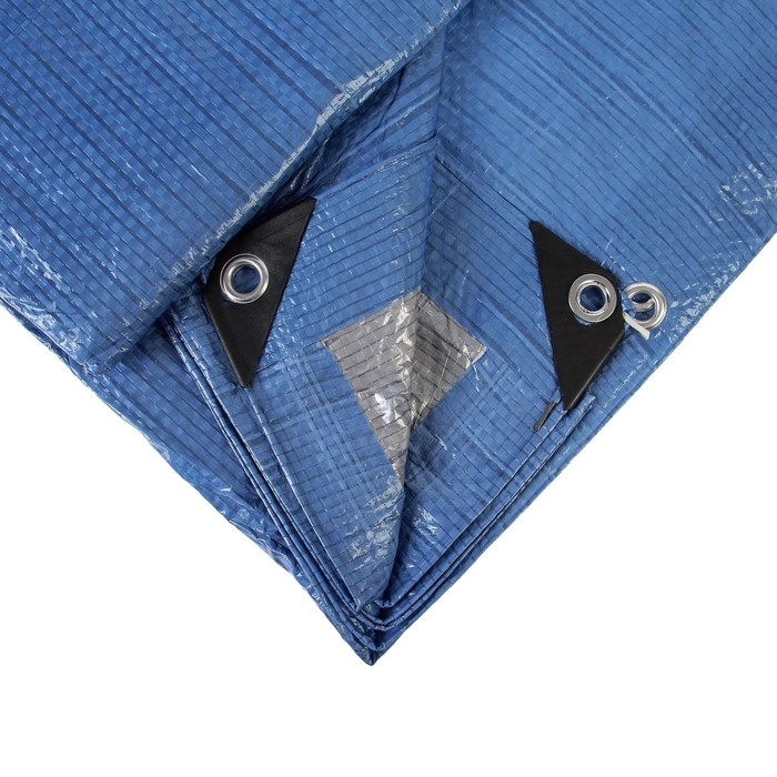 Тент защитный, 5 &times; 3 м, плотность 60 г/м&sup2;, УФ, люверсы шаг 1 м, тарпаулин, УФ, голубой