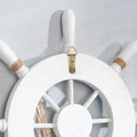 Декор интерьерный «Штурвал» на стену, бело-синий, 32 х 32 х 2 см Декор интерьерный «Штурвал» на стену, бело-синий, 32 х 32 х 2 см