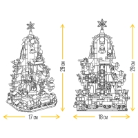 Конструктор &laquo;Новогодняя елочка&raquo;, 850 деталей, с гирляндой