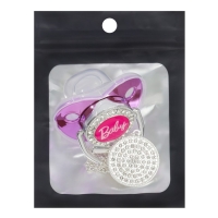 Соска - пустышка силиконовая ортодонтическая «BABY», от 6 мес., с колпачком + держатель - цепочка, цвет розовый/серебло, стразы Соска - пустышка силиконовая ортодонтическая «BABY», от 6 мес., с колпачком + держатель - цепочка, цвет розовый/серебло, стразы