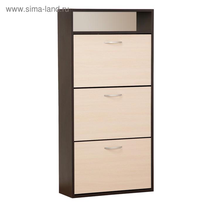 Обувница Приветливая-1, 600х222х1232, Венге темный/Венге светлый