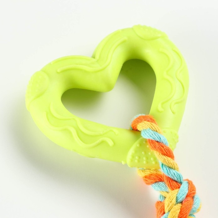 Игрушка Игрушка "Сердечко с канатом", 7 см, жёлтое