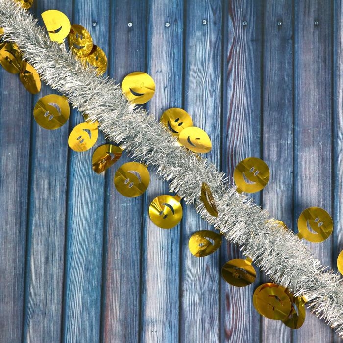 Мишура Мишура "Вираж" смайлы, d-5 см 200 см, микс