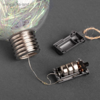 Набор ёлочных шаров «Мишура цветная» 3 шт., батарейки, 5 LED, свечение белое Набор ёлочных шаров «Мишура цветная» 3 шт., батарейки, 5 LED, свечение белое