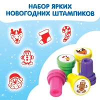 Книга со штампиками &laquo;Рисуем штампиками&raquo;, 20 стр., 17 &times; 24 см, красные штампики, Синий трактор