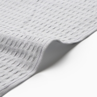 Набор кух.полотенец "Доляна" сер,зел, беж 35х60см-3шт., 100% хл, крупная вафля, 220 гр/м2