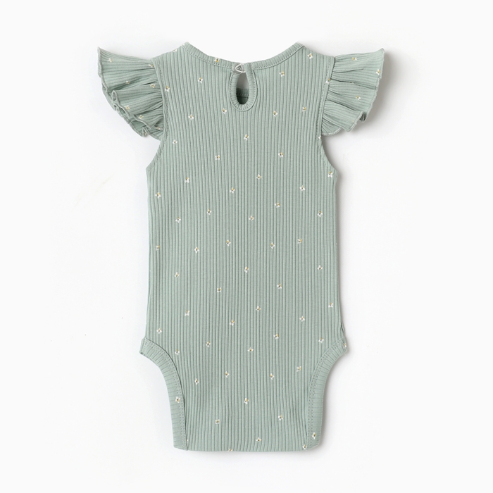 Боди с воланами Крошка Я Olives, р. 86-92, оливковый