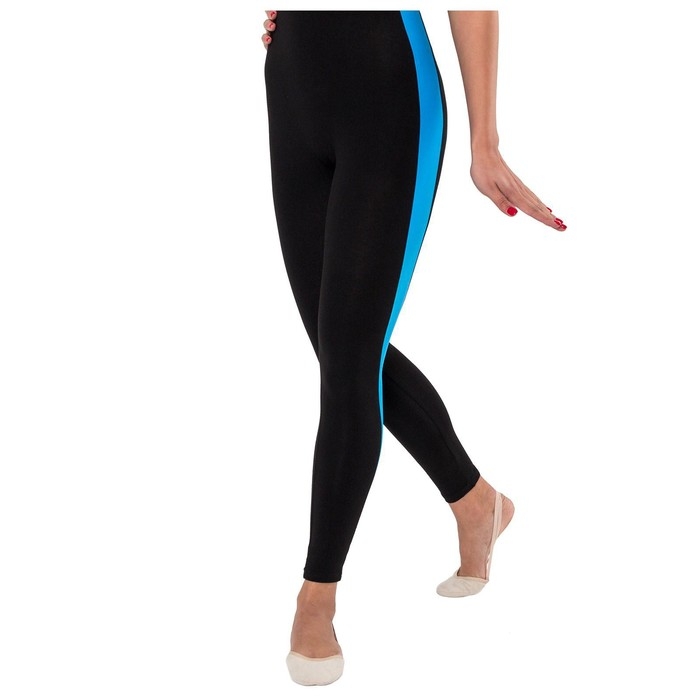 Комбинезон для гимнастики и танцев Grace Dance, р. 40, цвет чёрный/бирюзовый