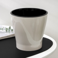 Кашпо для цветов со вставкой &laquo;Лея&raquo;, 2,2 л, цвет бежевый