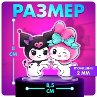 Фигурка аниме на подставке «Кроличьи шалости: Подружки» с наклейками, акриловая, 8 см Фигурка аниме на подставке «Кроличьи шалости: Подружки» с наклейками, акриловая, 8 см